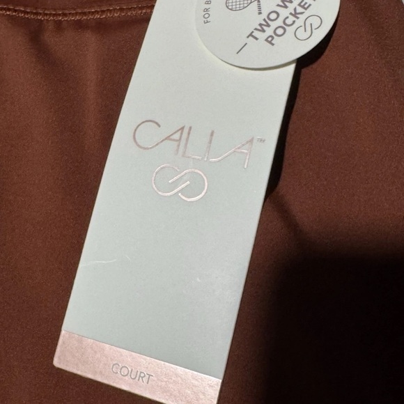 NWT Calia XXL Skort Pleated High Rise Brown Court Athletic Tennis Skirt Short - Picture 8 of 11